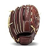Franklin Sports Baseball Gloves - RTP Pro Adult Baseball Mitt - Mens Outfield Fielders Glove - Brown Leather - 12.5"