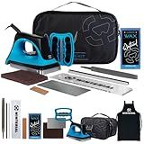 Winterial Snowboard and Ski Tuning Kit, with Iron, All-Temp Snowboard Wax, Angled Edge Tuner File, PTEX Rods and Wax Apron