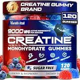Creatine Monohydrate Gummies 6000MG, Sugar-Free Creatine Gummy for Adults