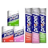 Propel Electrolyte Enhanced Water Drink Mix Powder Packets, Kiwi Strawberry Variety Pack, Zero Calorie & Zero Sugar Hydration with Electrolytes and Vitamins C & E (30 Packets)