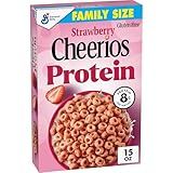 Cheerios Protein Cereal, Strawberry, 8g Protein, Family Size, 15 oz