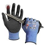 Schwer A4 AIR-SKIN Cut Resistant Work Gloves with Extreme Lightweight & Thin, Grip Glove for Fishing, Refined Work, Gardening Gloves for Yard, Touchscreen, 3D-Comfort Fit, Men Women Gifts, AR3900, L