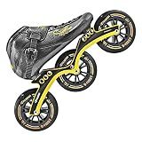 PASENDI Professional Speed Skates Shoes 3 Wheels for Man 3X125MM Big Wheels Carbon Fibre Inline Skating Shoes Black Inline Skate Shoes (Black, US10(EU43))