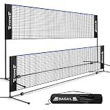 BAGAIL Badminton Net, Height Adjustable (Up to 5.1'), 10ft, Blue