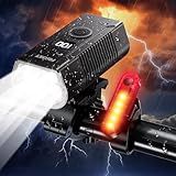 LED Bike Lights for Night Riding, USB Rechargeable Bicycle Headlight, 2025 New Aluminum Alloy Waterproof Bicycle Lights, 6+4 Modes for Adult Kids Road Cycling (Blaclk)