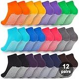 WANZHIHUI Pilates Grip Socks for Women Men Cute Non Slip Gripper Socks Grippy Sock Woman for Yoga Barre Trampoline Hospital
