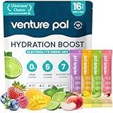 Venture Pal Sugar Free Electrolyte Powder Packets - Liquid Daily IV Hydration Packets | Electrolytes Drink Mix with 5 Vitamins & 7 Electrolytes | Keto Friendly | Non-GMO | Certified Vegan | 16 Sticks
