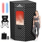 OCLLVE 3L 1400W Portable Steam Infrared Sauna Box for Home & Indoor Use
