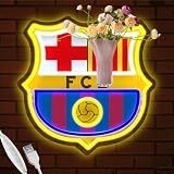 Soccer Team Neon Sign, Cool Dimmable Light Up Football Team Hanging USB Powered for Wall Decor, Man Cave, Bedroom, Bar, Game Room, Garage Deco, Birthday Christmas Merch Gift Boys Fans