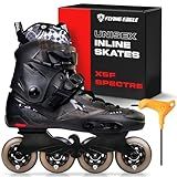 Flying Eagle X5F Spectre Freeskates - Adult Inline Skates Men Professional, Adult Roller Skates Men, Urban Inline Skate, Outdoor Skating Shoes, Rollerskates Adults - Black, Men's Size: 7 US / 39 EU