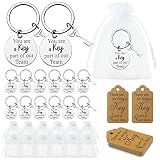 Sieral 12 Set Employee Appreciation Gift for Team Thank You Keychain with Organza Bags and Cards for Coworker Staff