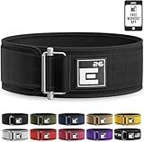 Self-Locking Weight Lifting Belt - Premium Weightlifting Belt for Serious Functional Fitness, Power Lifting, and Olympic Lifting Athletes - Training Belts for Men and Women (Medium, Black)