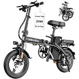 Folding Electric Bike for Adults and Teens, 14" E Bike for Daily Commuting