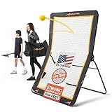 ACELETIQS Lacrosse Rebounder for Backyard 4x6 Feet Baseball Rebounder Volleyball Rebounder - Lacrosse Ball Pitchback, Throwback, Bounce Back Training Wall [Carry Bag Included]