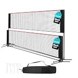 OLIXIS Badminton Net Set, 10FT Wide, 3-5FT Adjustable Height Multi Sport Net for Pickleball, Tennis, Volleyball, Soccer Tennis, Indoor Outdoor with Carry Bag, Easy Setup for Backyard