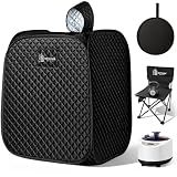MUTAMA Personal Portable Steam Sauna for Home, 2L 1200W Pop up Sauna Box