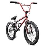 Mongoose Legion L80 Freestyle BMX Bike for Advanced-Level Riders, Adult Men Women, 4130 Chromoly Frame, and 20-Inch Wheels, Red