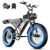 GWEIT Electric Bike for Adults, Electric Dirt Bike with 2500W Peak Motor, 36Mph & 100 Miles Range, Off-Road Ebike with NFC Unlock, 48V 20AH Removable Battery, 20" Fat Tire Commuter E Bike