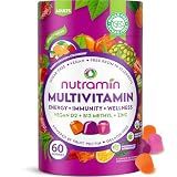 NUTRAMIN Daily Vegan Keto Multivitamin Gummies, Sugar-Free, 60 Count