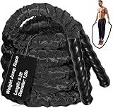 Keepark Battle Ropes for Home Gym Exercise: 1 Inch Diameter 9.2 FT Length Workout Rope Exercise Rope Training Ropes with Protective Sleeve for Kids Men Women Exercise Fitness & Strength Training