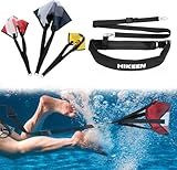 Hikeen Swimming Parachute Resistance Set Training Equipment with 3 Parachute & Adjustable Length Swim Belts for Adults(2 Set)