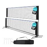 OLIXIS Badminton Net Set, 10FT Wide, 3-5FT Adjustable Height Multi Sport Net for Pickleball, Tennis, Volleyball, Soccer Tennis, Indoor Outdoor with Carry Bag, Easy Setup for Backyard