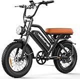 Leeyalan Electric Bicycle for Adults 750W Motor 21MPH 50 Miles Removable 48V Battery, 16"x4.0"Fat Tire Dual Disc Brakes, ebike Suitable for City Commuting