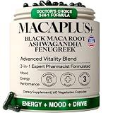 Organic Black Maca Root, 40:1 Extract, Ashwagandha & Fenugreek, 60ct