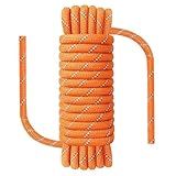 NorthPada 3/8 in x 16 ft Practice Rope for Rock Climbing, Knot Tying, Swing, Tree Cutting, Rappelling, Reflective Orange