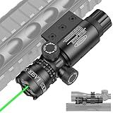 CVLIFE Laser Sight for Rifle with Picatinny/M-lok Rail Mount, Tactical Green Laser for Guns, Low-Profile Laser Sight with Pressure Switch (Picatinny Mounted)