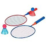 Franklin Sports Kids Jumbo Badminton Racket Set - Smashminton Kids Oversize Badminton Rackets Set - 2 Player Backyard + Beach Youth Badminton Set with Birdies + Jumbo Rackets Included