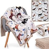 Horse Blanket for Girls - Perfect Horse Gifts for Girls - Soft & Cozy Lightweight 50x60 inch Throw Blanket, Loved by Kids and Granddaughters - Equestrian Gifts for Women