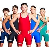 Elite Sports Men’s Wrestling Singlet, Powerlifting & Weightlifting Compression Suit for Grappling, Training & Competition