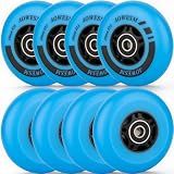 AOWESM Inline Skate Wheels, Outdoor & Indoor, 85A, 8-Pack (Blue, 80mm)