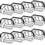 Reginary 12 Pcs Volleyball Gifts Bags Goodie Clear PVC Portable Makeup Cosmetics Bags 7 x 4.3 x 2.4 '' Waterproof Sport Carry Pouch Organizer with Zippered for Woman Volleyball Team Coach Gifts