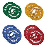 EVERYMATE Rubber Fractional Weight Plates Set Micro Weight Plate Pair of 0.25LB 0.5LB 0.75LB 1 LB for Olympic Barbells for Strength Training Micro Plates