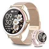 KEEPONFIT Smart Watches for Women Android/iPhone, IP68 Waterproof Fitness Tracker with Bluetooth Calls(Answer&Make), Activity Pedometer/Heart Rate/SpO2 Monitor/100+ Sports Model