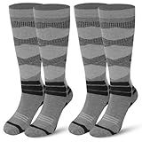SoxLabFit 2 Pairs Merino Wool Warm Ski Socks, Winter Thickening Thermal Socks for men and women