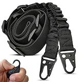 Tactical Rifle Sling 2 Point Gun Shoulder Strap Adjustable Two Points Sling with Metal Hooks Quick & Easy Detach Shotgun Rifle Shoulder Strap (Gun Sling)