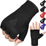 RDX Boxing Hand Wraps Inner Gloves Men Women, Half Finger Elasticated Bandages, Under Mitts Fist Protection, Muay Thai, Kickboxing, MMA, Martial Arts Speed Bag Punching Training