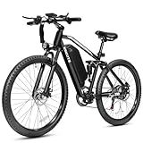 ESKUTE M200F Electric Bike for Adults – 27.5 inch Tire Mountain E-Bike, 1500W Peak Brushless Motor 31MPH, 48V 20.8Ah Removable Battery, Up to 80 Miles, Step Over Commuter E-MTB, Full Suspensions