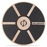 Philosophy Gym Wobble Balance Board, Round Exercise Core Trainer - Black | Non-Slip, 300 lb Capacity, Ideal for Beginners, Physical Therapy, Standing Desk, Home Gym, Stability & Core Training