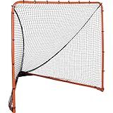 VEVOR Folding Lacrosse Goal, 6' x 6' Lacrosse Net, Portable Backyard Lacrosse Training Equipment, Steel Frame Training Net, Quick & Easy Setup Lacrosse Goal, Perfect for Youth Adult Training, Orange