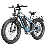 Jasion EB5 Ultra Electric Bike for Adults, 2500W Peak Motor, 52V 20Ah Removable Battery, 26"x4" Fat Tire Ebike with Dual Suspension and Hydraulic Brakes, All-Terrain Electric Mountain Bike