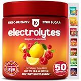 Keppi Electrolytes Powder – Raspberry Lemonade Flavor 50 Servings - No Sugar with Potassium, Magnesium, Sodium – Sugar Free Electrolytes for Keto, Fasting & Hydration – Clean Electrolyte Drink