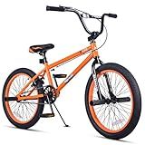vollsch Freestyle BMX Bikes 20 Inch Kids Bicycle for 8-15 Years Old Teens, Boys, Girls, Beginner-Lever Riders, Orange