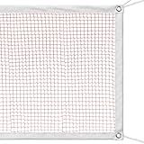 Badminton Net Replacement Only 20FT x 2.5FT – Outdoor Indoor Net with Reinforced Steel Cable, 1.8cm PE Mesh & 4 Tie Ropes, Portable Backyard Sports Net for Badminton, Volleyball & Pickleball
