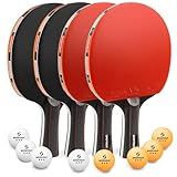 Sportout Ping Pong Paddles Sets-Portable Table Tennis Paddle Sets with Balls, Storage Case Premium Table Tennis Racket for Indoor & Outdoor Games