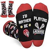 FOURSTUFF Lacrosse Socks - Lacrosse Gifts for Boys, Mens, Teenage Boys, Teen Girls, Women, Men - Gifts for Sports Players - Sports Socks