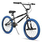 JOYSTAR 20 Inch Kids Bike Freestyle BMX Bikes for 6 7 8 9 10 Years Old Boys Girls and Beginner Riders, 20" Kids' Bicycles, Blue Tires